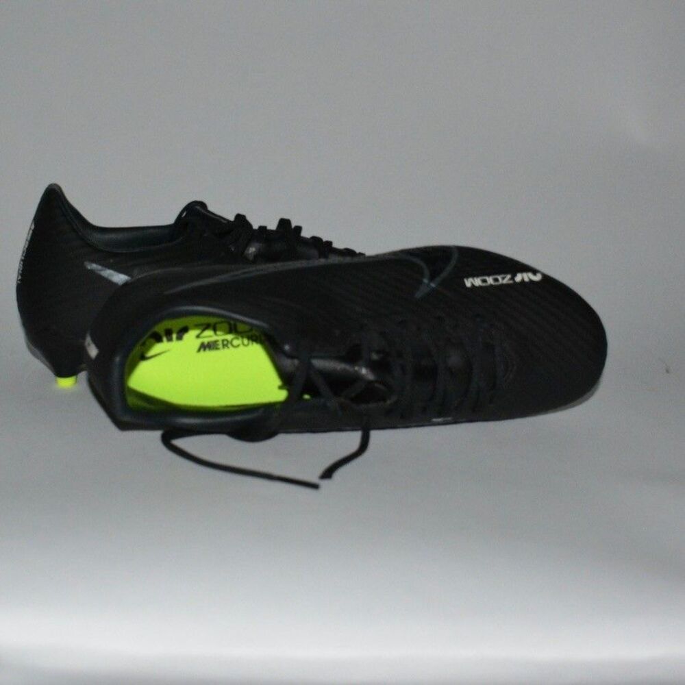 Nike Mercurial Vapor 15 Academy FG/MG Size 7.5 Black Grey Volt DJ5631-001 Cleat - Picture 3 of 7